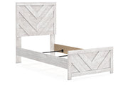 Cayboni Whitewash Twin Panel Bed -  Ashley - DMV Furniture