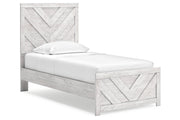 Cayboni Whitewash Twin Panel Bed -  Ashley - DMV Furniture