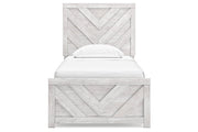 Cayboni Whitewash Twin Panel Bed -  Ashley - DMV Furniture
