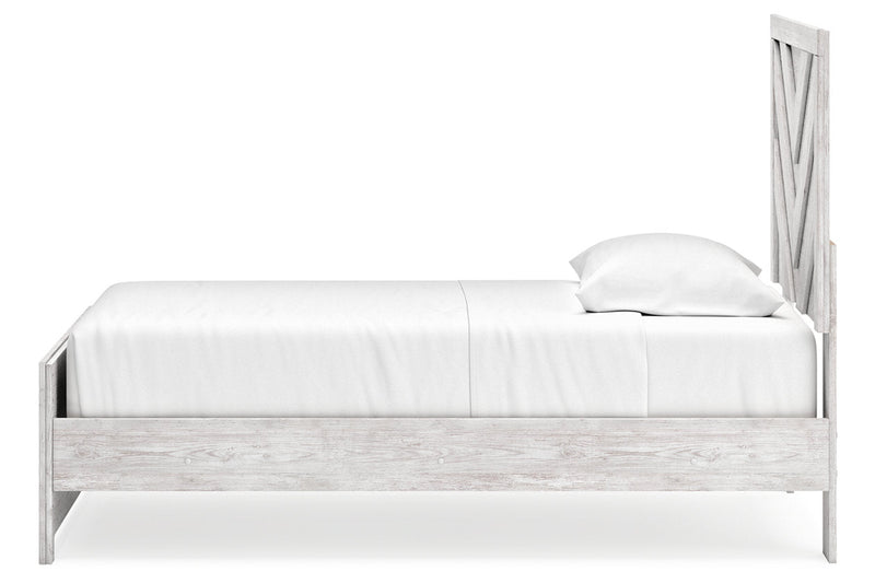 Cayboni Whitewash Twin Panel Bed -  Ashley - DMV Furniture