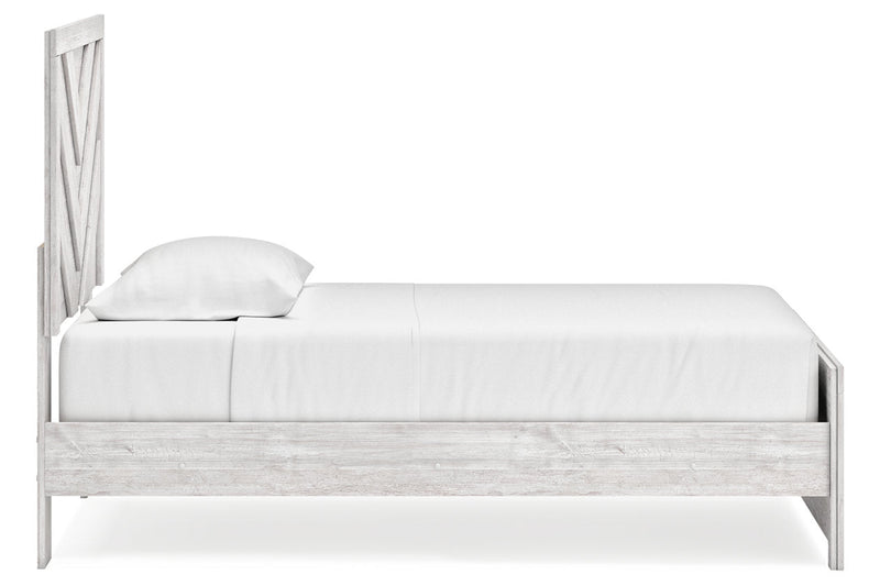 Cayboni Whitewash Twin Panel Bed -  Ashley - DMV Furniture