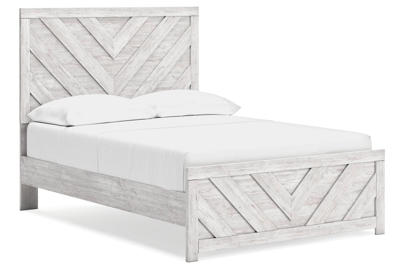 Cayboni Whitewash Full Panel Bed -  Ashley - DMV Furniture