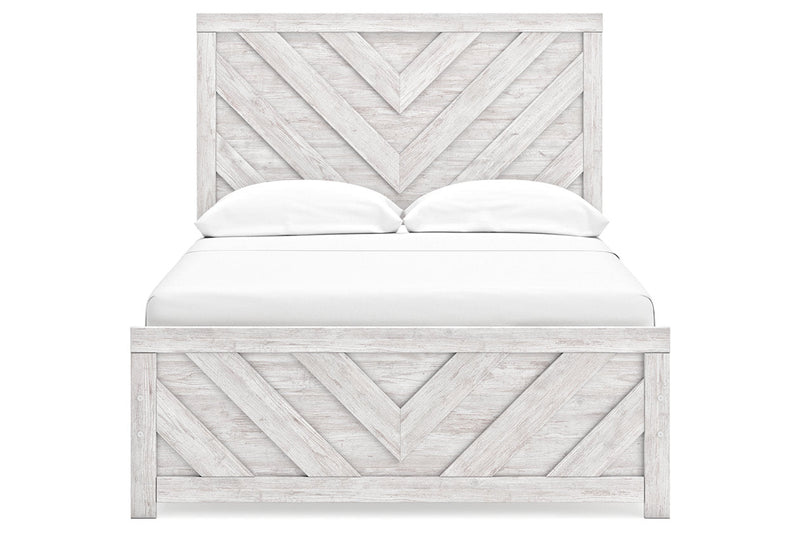 Cayboni Whitewash Full Panel Bed -  Ashley - DMV Furniture