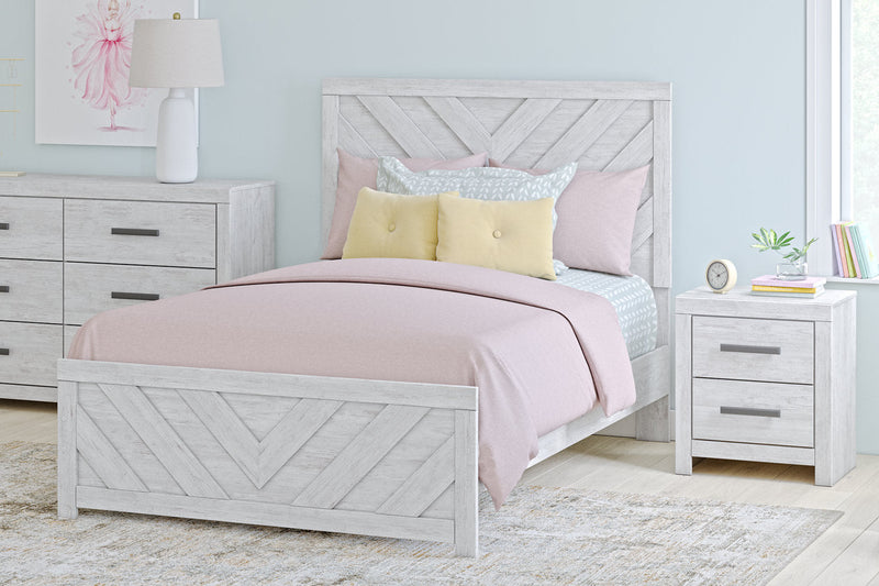 Cayboni Whitewash Full Panel Bed -  Ashley - DMV Furniture