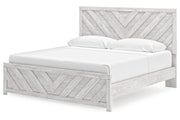 Cayboni Whitewash King Panel Bed -  Ashley - DMV Furniture