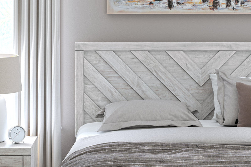 Cayboni Whitewash King Panel Bed -  Ashley - DMV Furniture