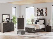 Prendonea Charcoal Twin Panel Bed from Ashley - DMV Furniture