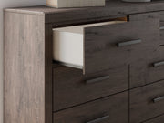 Prendonea Dark Charcoal Queen Panel Bed, Dresser and Nightstand from Ashley - DMV Furniture