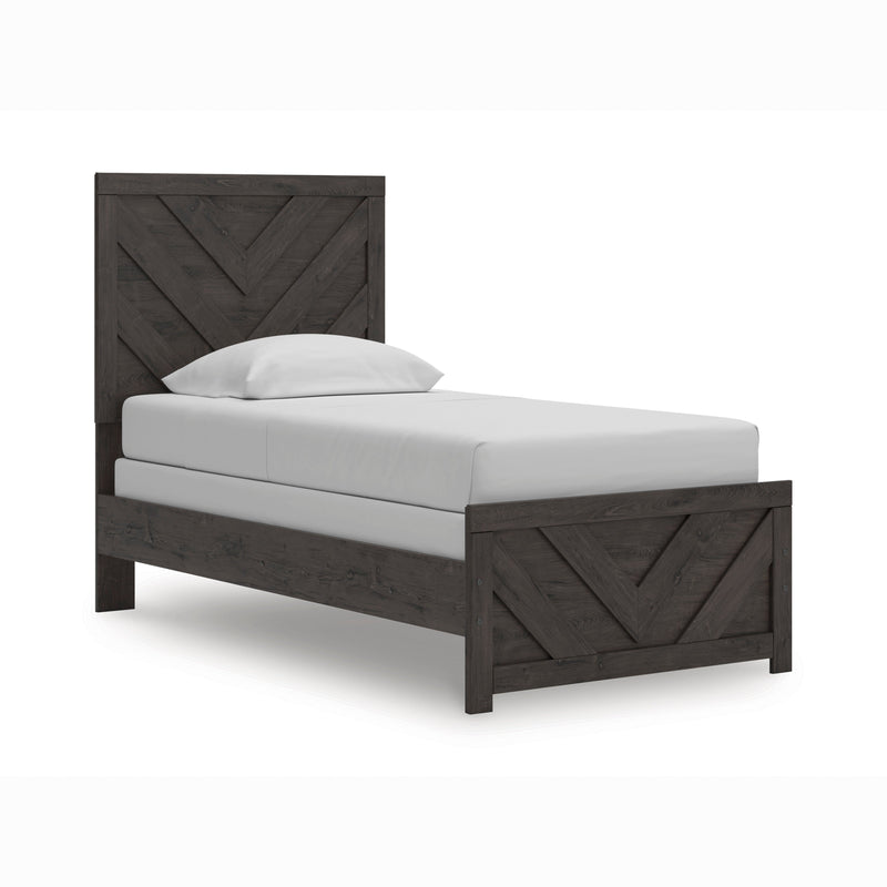Prendonea Charcoal Twin Panel Bed from Ashley - DMV Furniture