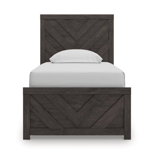 Prendonea Charcoal Twin Panel Bed from Ashley - DMV Furniture