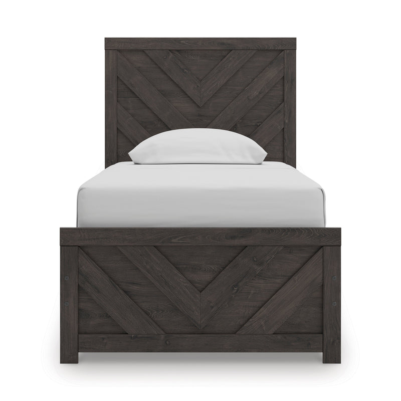 Prendonea Charcoal Twin Panel Bed from Ashley - DMV Furniture