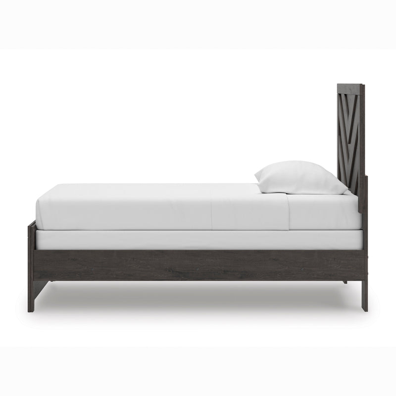 Prendonea Charcoal Twin Panel Bed from Ashley - DMV Furniture