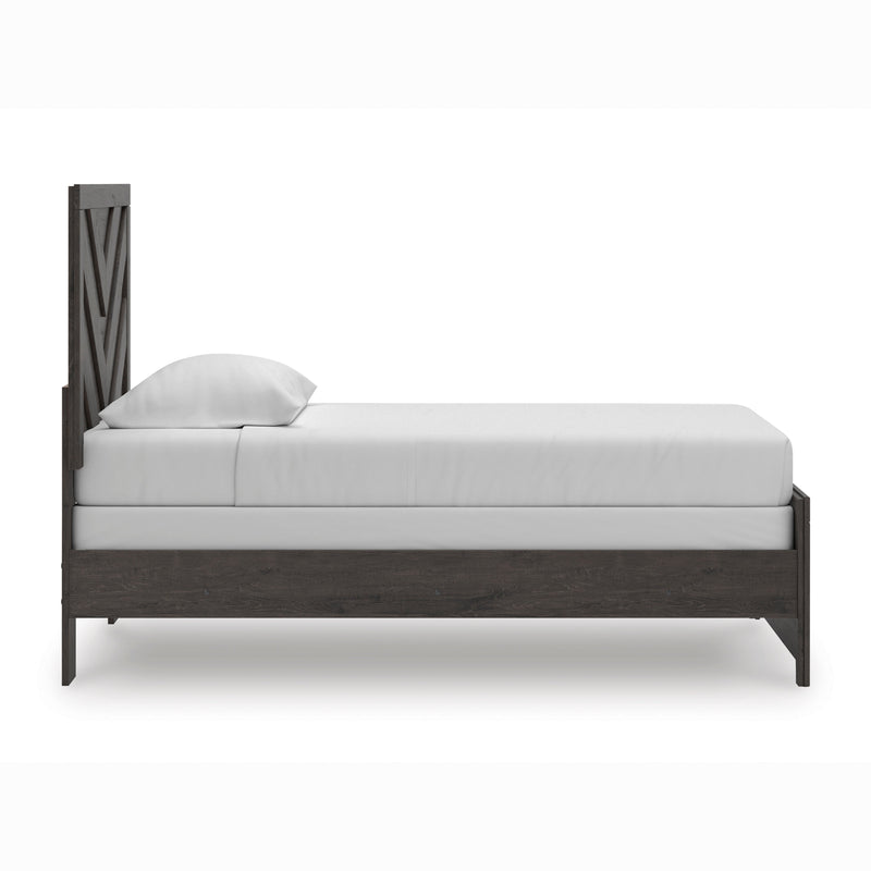 Prendonea Charcoal Twin Panel Bed from Ashley - DMV Furniture