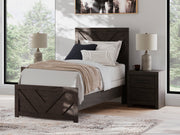 Prendonea Charcoal Twin Panel Bed from Ashley - DMV Furniture