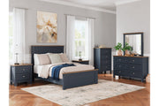 Landocken Brown/Blue Full Panel Bed -  Ashley - DMV Furniture