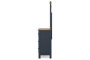 Landocken Brown/Blue Dresser and Mirror -  Ashley - DMV Furniture