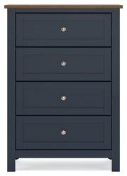 Landocken Brown/Blue Twin Panel Bed, Chest and Nightstand from Ashley - DMV Furniture