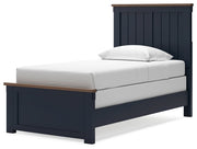 Landocken Brown/Blue Twin Panel Bed, Chest and Nightstand from Ashley - DMV Furniture