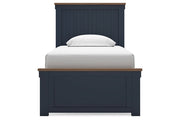 Landocken Brown/Blue Twin Panel Bed -  Ashley - DMV Furniture