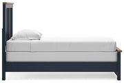 Landocken Brown/Blue Twin Panel Bed -  Ashley - DMV Furniture