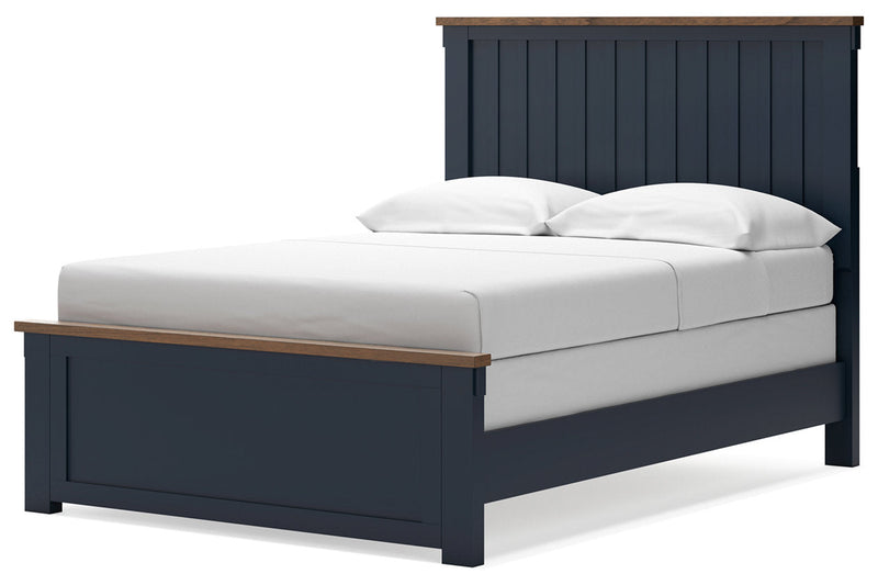 Landocken Brown/Blue Full Panel Bed -  Ashley - DMV Furniture