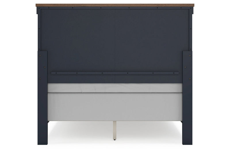 Landocken Brown/Blue Full Panel Bed -  Ashley - DMV Furniture