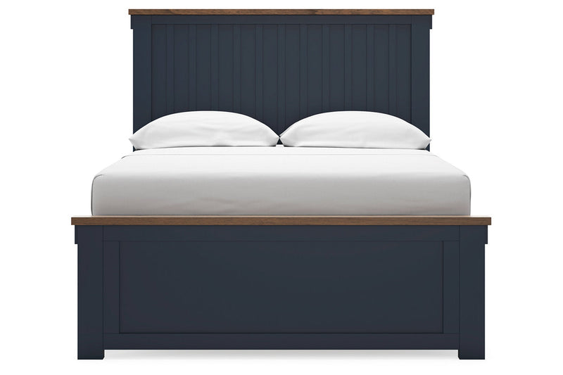 Landocken Brown/Blue Full Panel Bed -  Ashley - DMV Furniture