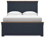 Landocken Full Panel Bed, Dresser and Mirror in Brown/Blue from Ashley - DMV Furniture