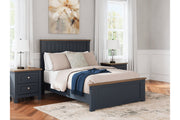 Landocken Brown/Blue Full Panel Bed -  Ashley - DMV Furniture