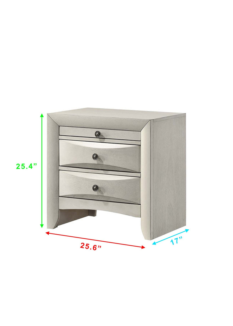 Emily White Nightstand from Crown Mark - DMV Furniture