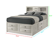 Emily White King Storage Platform Bed from Crown Mark - DMV Furniture