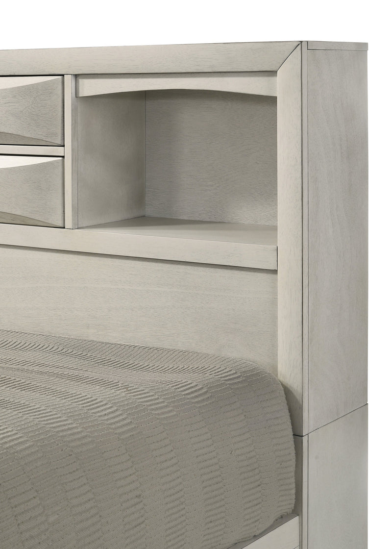 Emily White Storage Platform Bedroom Set from Crown Mark - DMV Furniture
