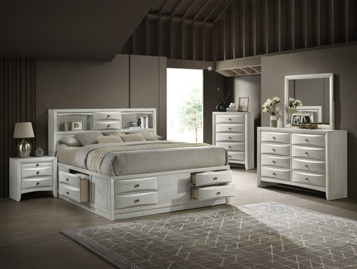 Emily White Storage Platform Bedroom Set from Crown Mark - DMV Furniture