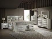 Emily White King Storage Platform Bed from Crown Mark - DMV Furniture