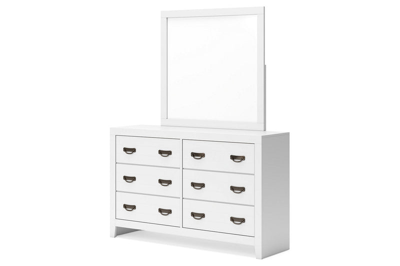 Binterglen White Dresser and Mirror -  Ashley - DMV Furniture