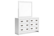 Binterglen White Dresser and Mirror -  Ashley - DMV Furniture