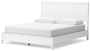 Binterglen White California King Panel Bed with Mirrored Dresser from Ashley - DMV Furniture