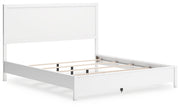 Binterglen White California King Panel Bed with Mirrored Dresser from Ashley - DMV Furniture