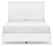 Binterglen White Full Panel Bed with Mirrored Dresser from Ashley - DMV Furniture
