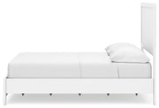 Binterglen White Full Panel Bed with Mirrored Dresser from Ashley - DMV Furniture