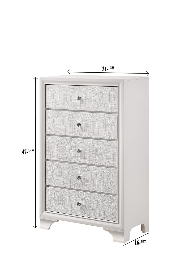 Lyssa Oat and Frost LED Upholstered Panel Bedroom Set from Crown Mark - DMV Furniture