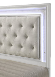 Lyssa Oat and Frost LED Upholstered Panel Youth Bedroom Set from Crown Mark - DMV Furniture