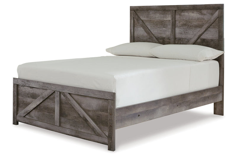 Wynnlow Gray Full Crossbuck Panel Bed from Ashley - DMV Furniture