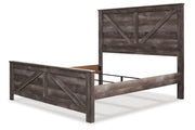 Wynnlow Gray King Crossbuck Panel Bed from Ashley - DMV Furniture
