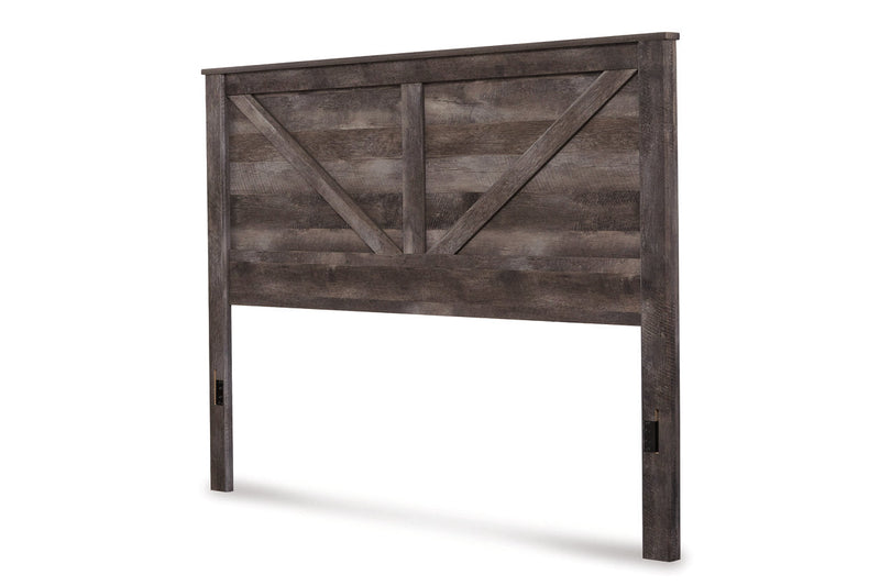 Wynnlow Gray King Crossbuck Panel Bed from Ashley - DMV Furniture