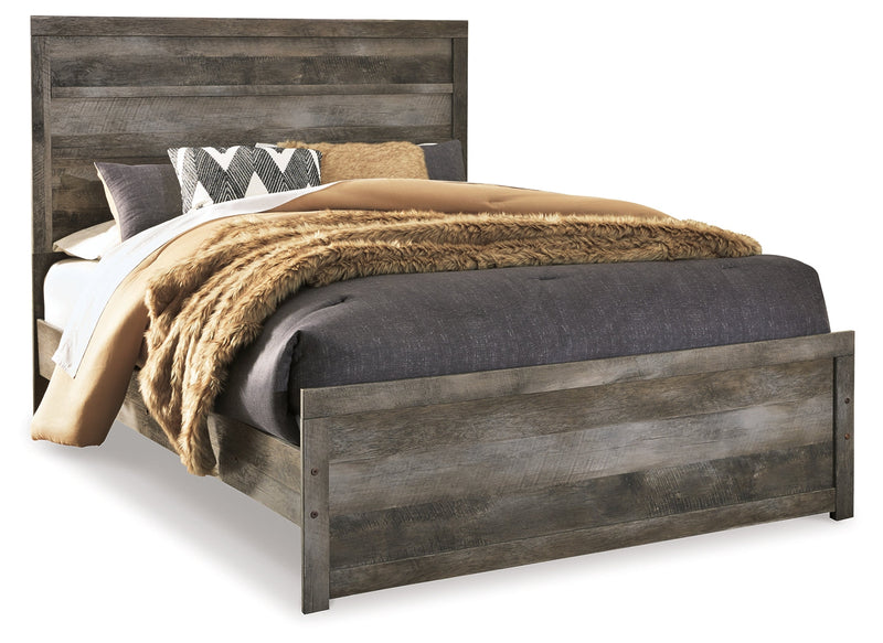 Wynnlow Gray Queen Panel Bed and Nightstand from Ashley - DMV Furniture