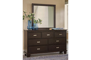 Covetown Dark Brown Dresser and Mirror -  Ashley - DMV Furniture