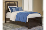 Covetown Dark Brown Twin Panel Bed -  Ashley - DMV Furniture