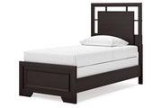 Covetown Dark Brown Twin Panel Bed -  Ashley - DMV Furniture
