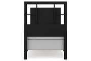 Covetown Dark Brown Twin Panel Bed -  Ashley - DMV Furniture